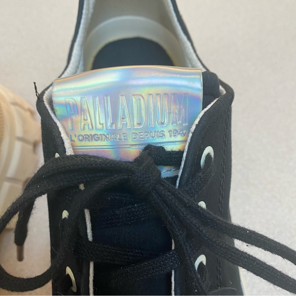 Palladium lo revolt tx Black Sneakers with Iridescent Detail, women’s size 10